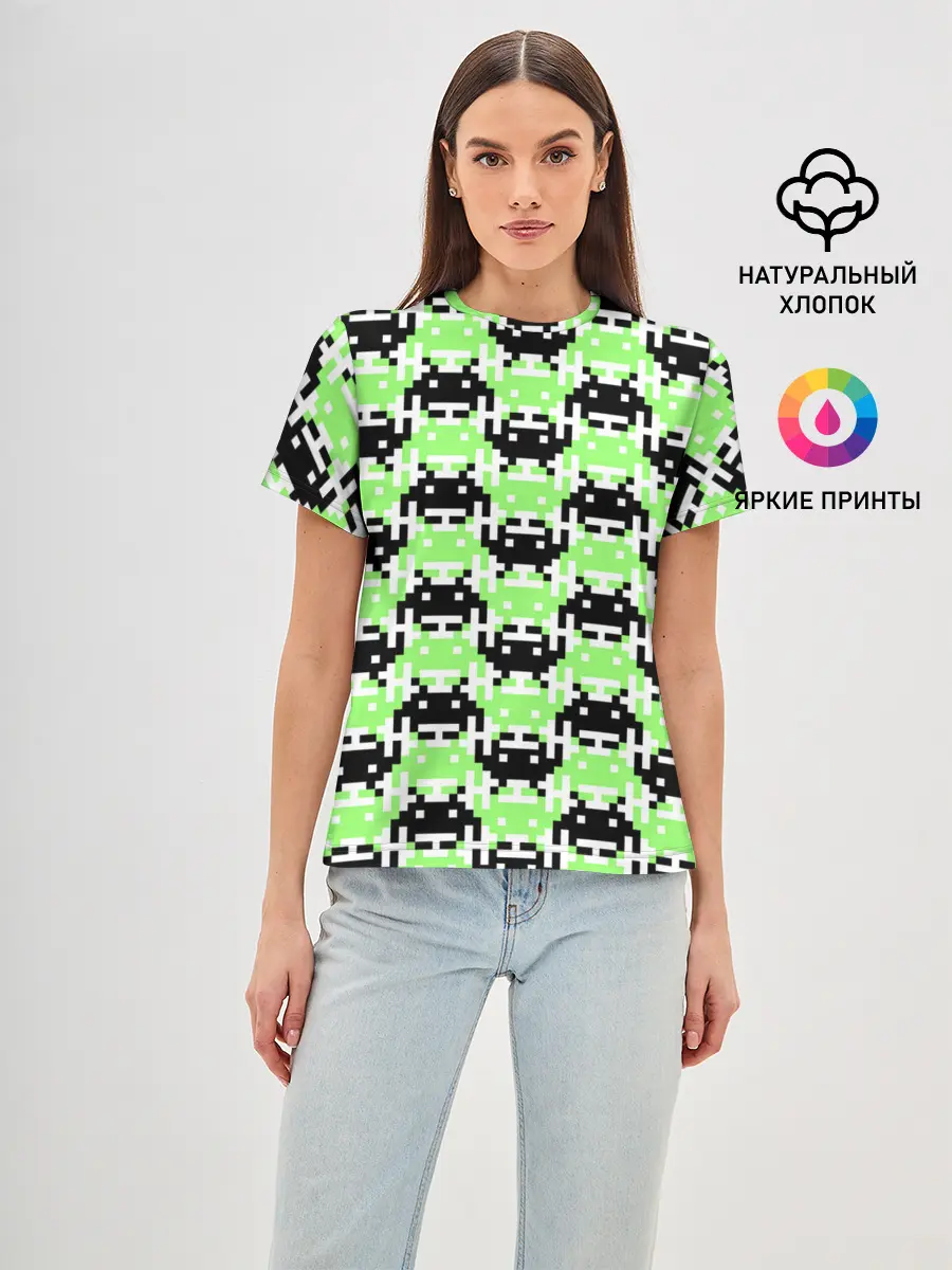 Женская базовая футболка / Space Invaders | Old game