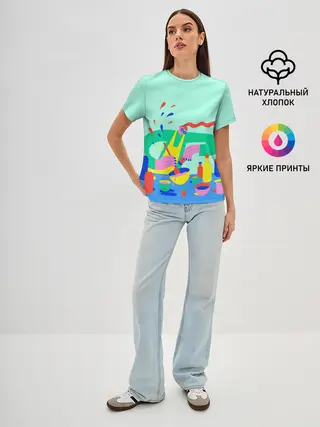 Женская базовая футболка / готовка