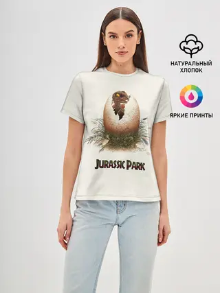 Женская базовая футболка / Парк Юрского периода