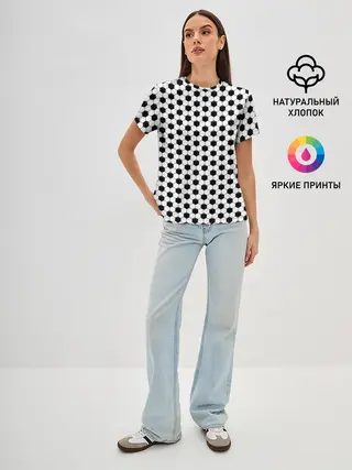 Женская базовая футболка / Текстура мяча