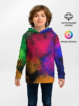 Детское худи / Цветные Разводы