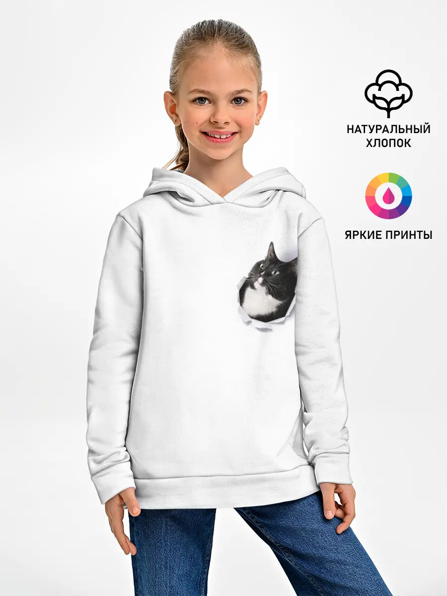 Детское худи / КОТ В СЕРДЦЕ