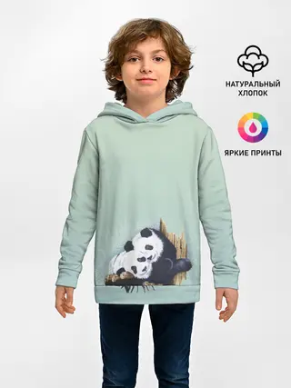 Детское худи / акварельные панды