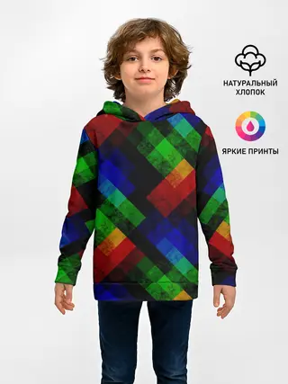Детское худи / Разноцветный мраморный узор