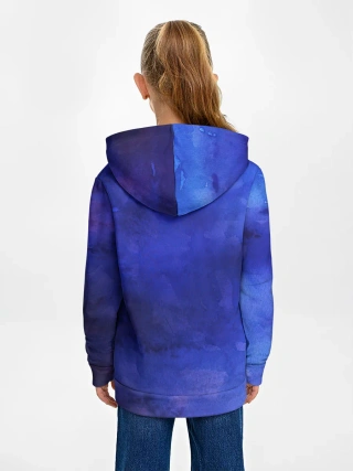 Детское худи / Синее размытие