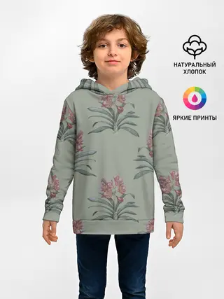 Детское худи / Цветы кливии