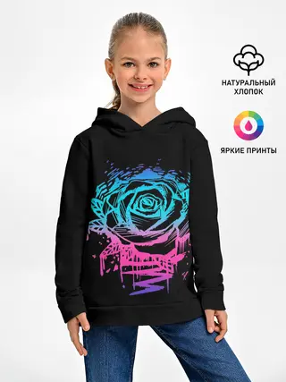 Детское худи / Неоновая Роза | Neon Rose