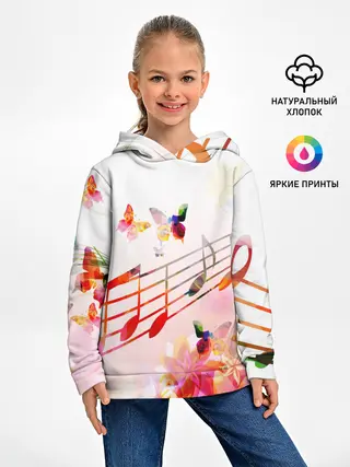 Детское худи / Ноты весна