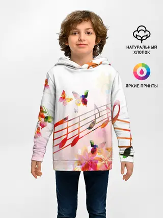 Детское худи / Ноты весна
