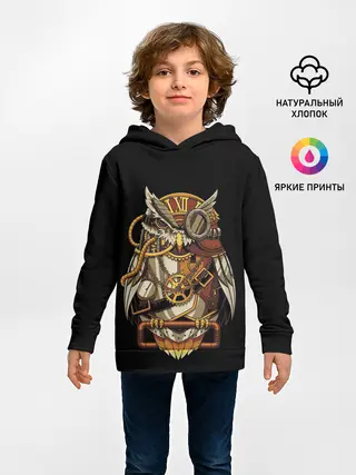 Детское худи / Сова с моноклем