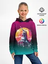 Детское худи / РЕТРО ЕДИНОРОГ НЕОН