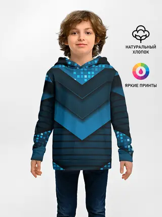 Детское худи / 3D luxury blue abstract
