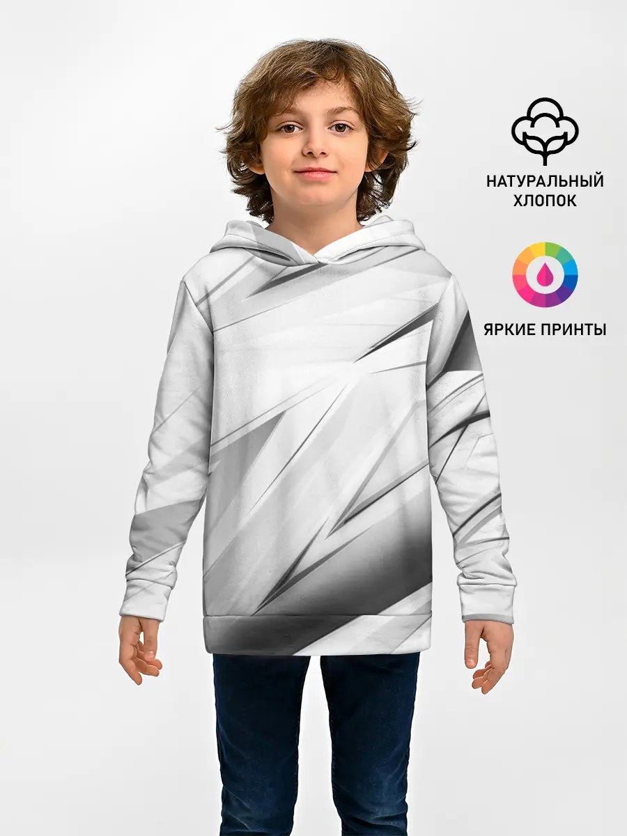 Детское худи / GEOMETRY STRIPES WHITE