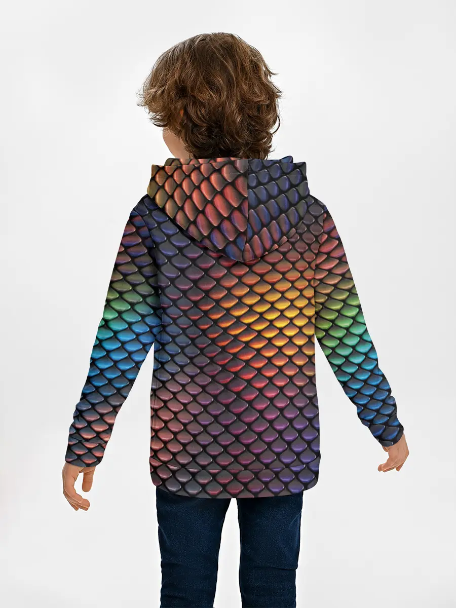 Детское худи / Радужная чешуя