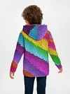 Детское худи / Яркая мозаика радуга диагональ