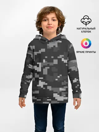 Детское худи / Пиксельный камуфляж