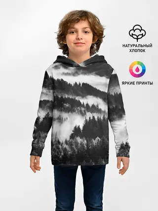 Детское худи / ТУМАННЫЙ ЛЕС / МРАЧНЫЙ ЛЕС