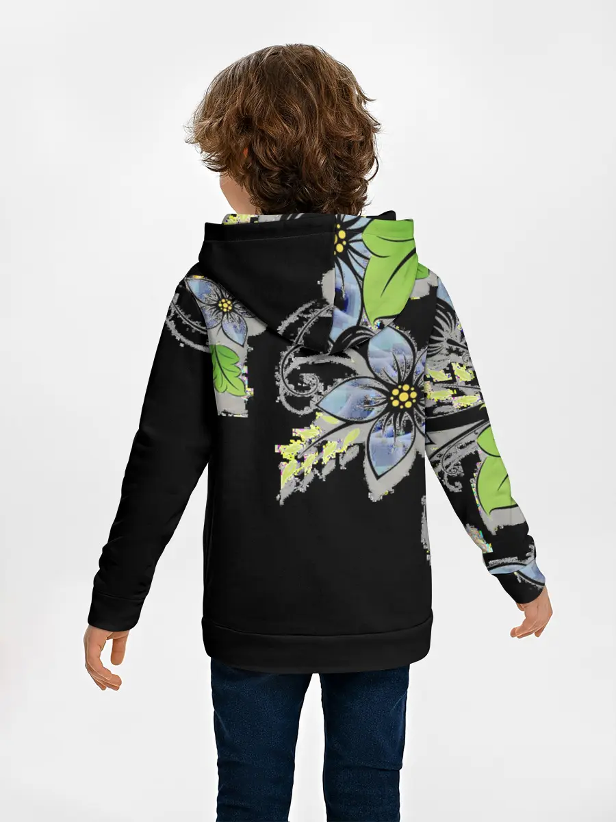 Детское худи / Цветочная композиция с бабочками