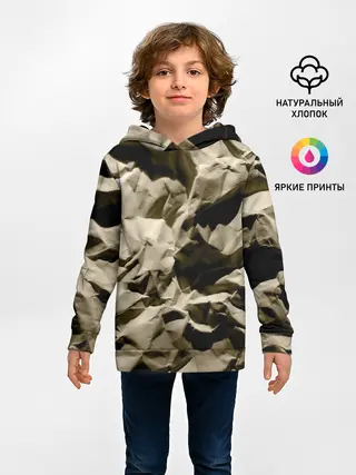Детское худи / Мягкая мятая бумага