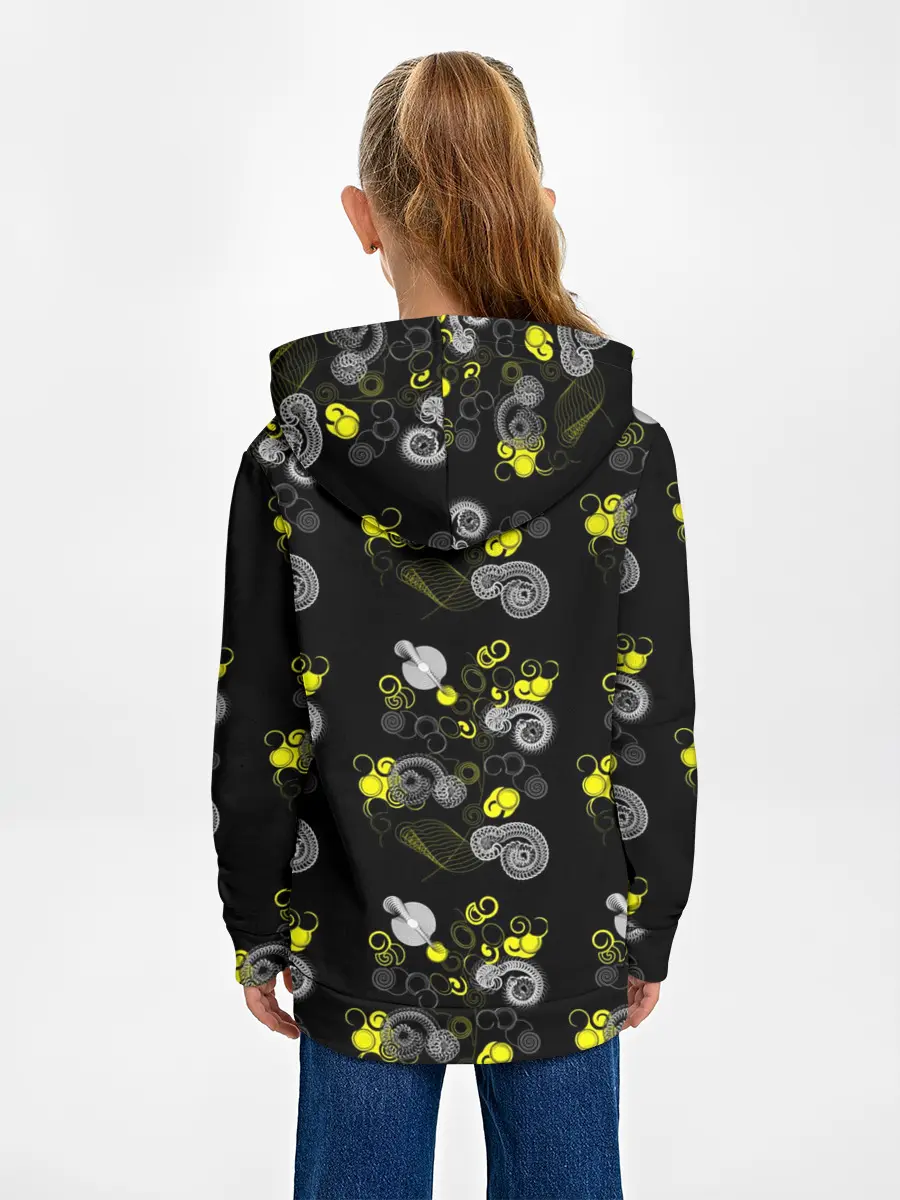 Детское худи / неоновая абстракция