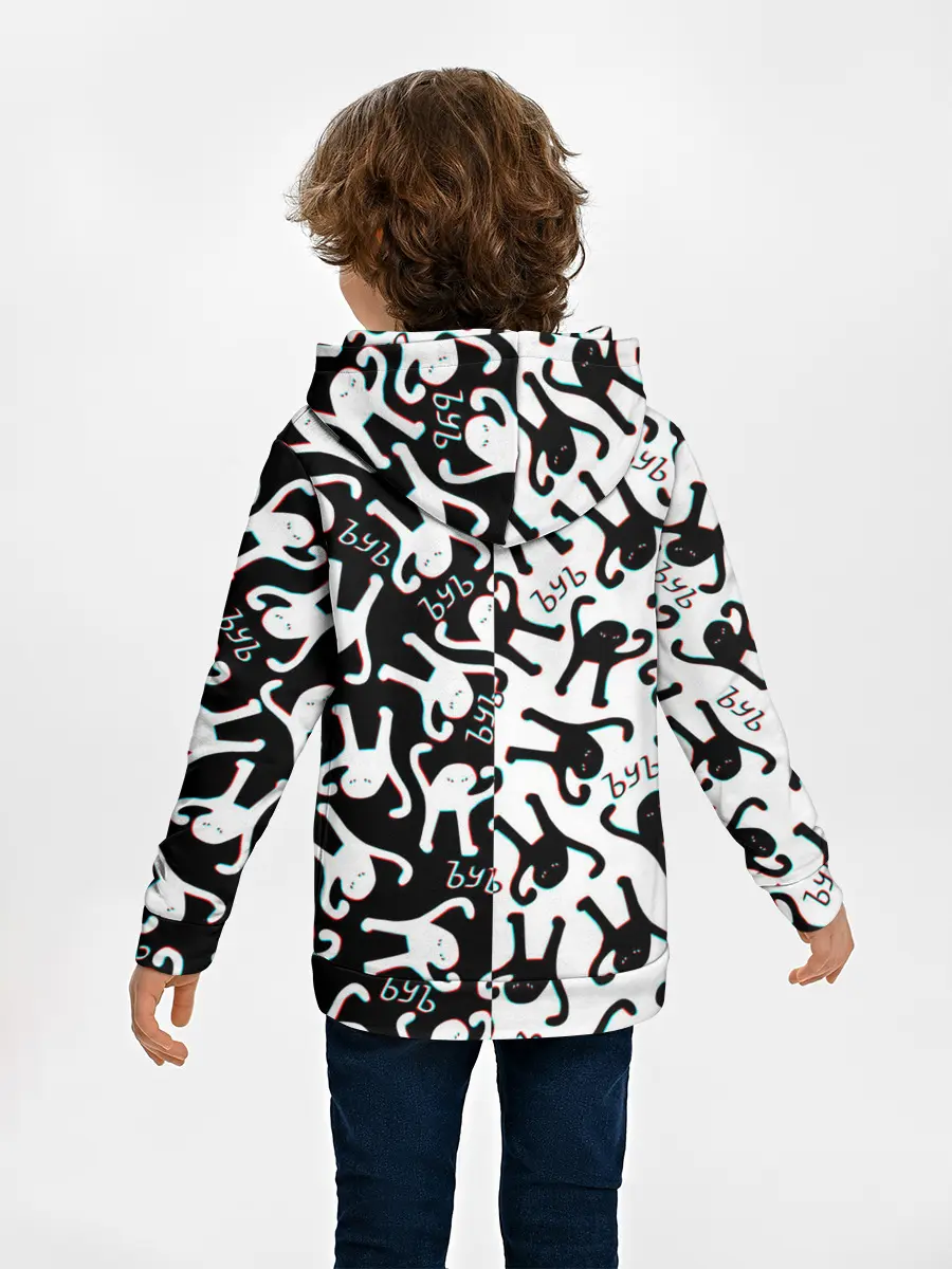 Детское худи / МЕМ КОТ ЪУЪ СЪУКА