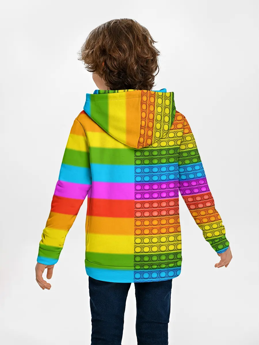 Детское худи / POP it вертикальная надпись