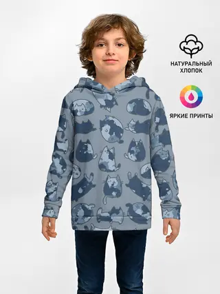 Детское худи / Камуфляж с котиками