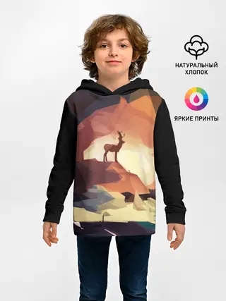 Детское худи / Абстрактный олень