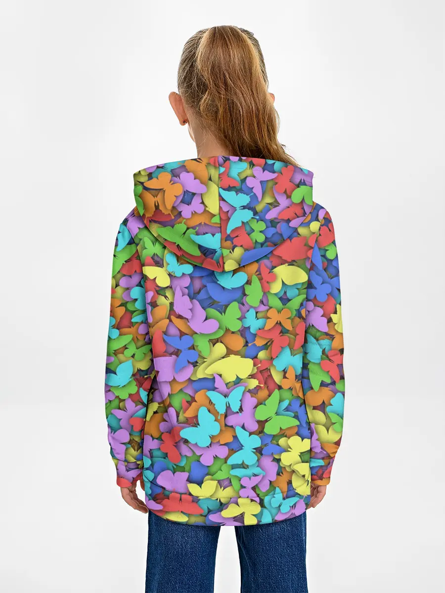 Детское худи / Разноцветные бабочки