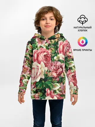 Детское худи / ЦВЕТЫ / FLOWERS / 8 МАРТА