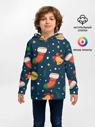 Детское худи / Новогодний, рождественский узор