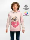 Детское худи / Love Pug | Люблю мопса