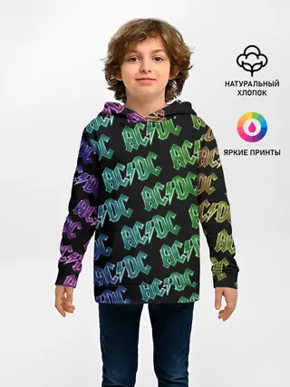 Детское худи / AC DC. Паттерн Градиент