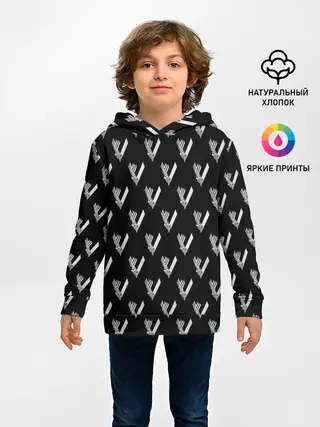 Детское худи / Викинги Лого Паттерн | Vikings Pattern