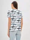 Женская базовая футболка / принт с китами
