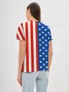Женская базовая футболка / Американский Флаг