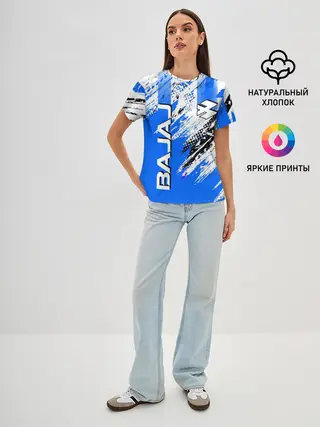 Женская базовая футболка / BAJAJ / БАДЖАДЖ / МОТОСПОРТ