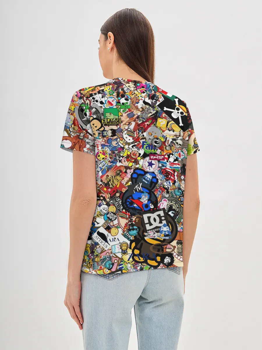 Женская базовая футболка / Стикеры