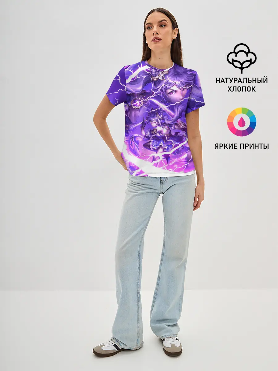 Женская базовая футболка / Баал | Genshin Impact | Геншин Импакт