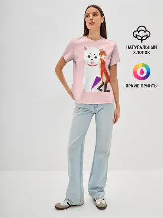 Женская базовая футболка / Кот Гинтама