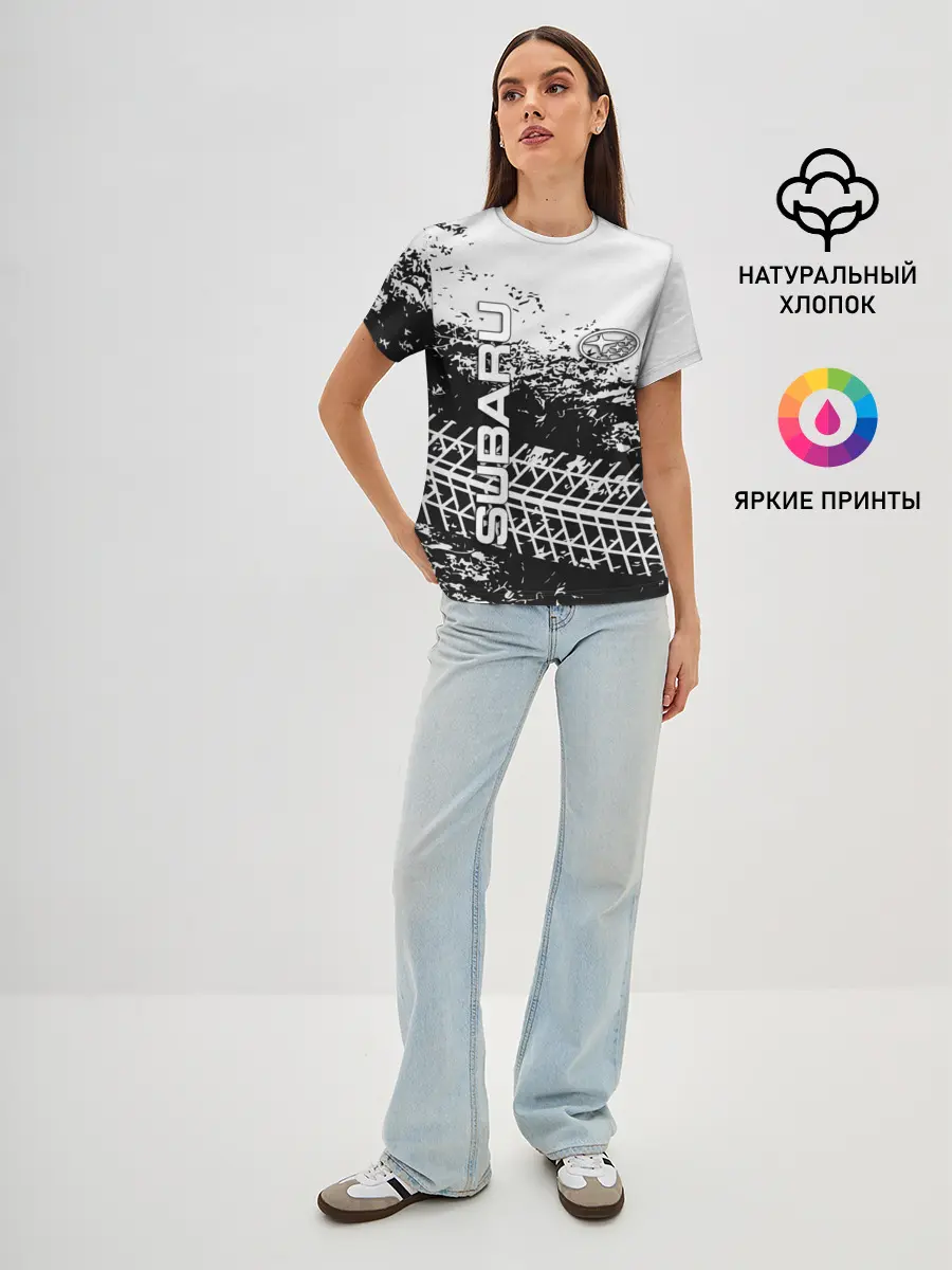 Женская базовая футболка / SUBARU