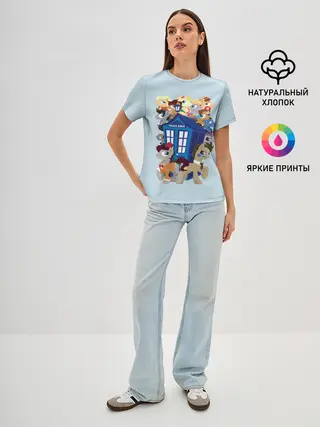 Женская базовая футболка / My little pony x Doctor Who