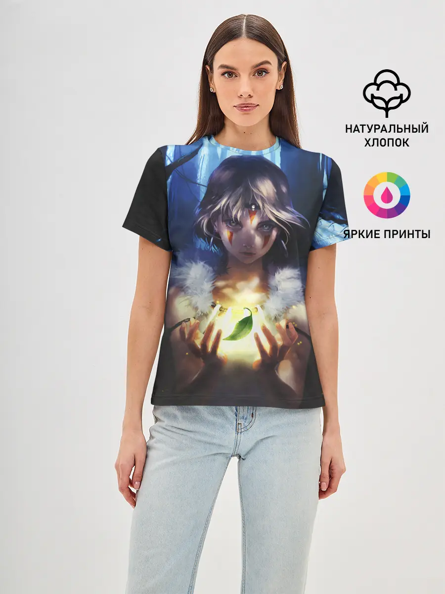 Женская базовая футболка / Принцесса Мононоке