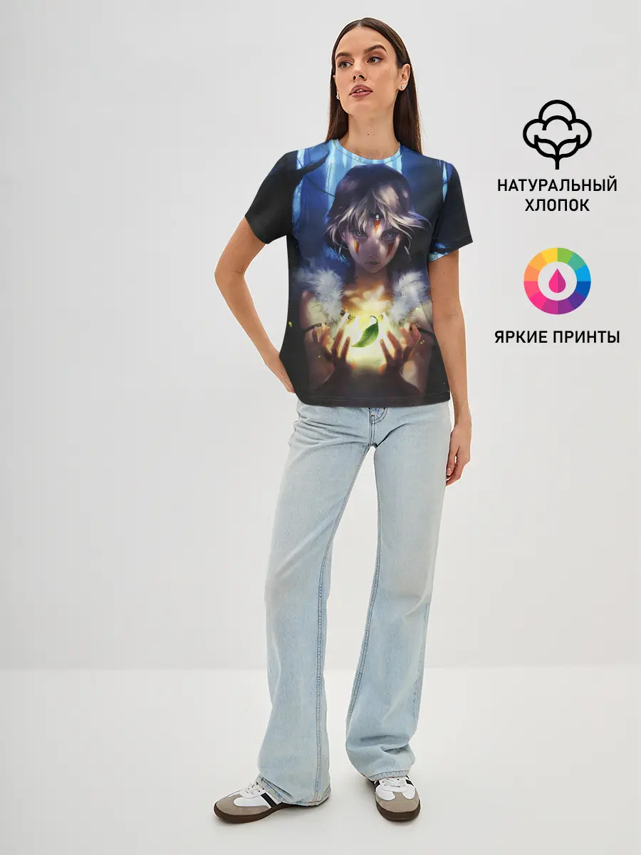 Женская базовая футболка / Принцесса Мононоке