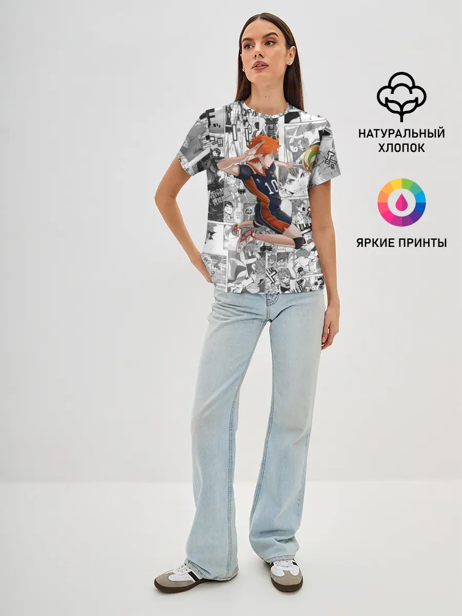 Женская базовая футболка / Хината Се Haikyu!