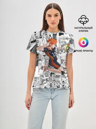 Женская базовая футболка / Хината Се Haikyu!