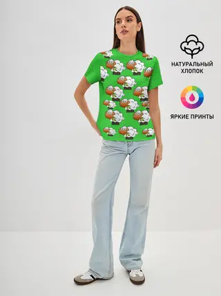 Женская базовая футболка / Овцы