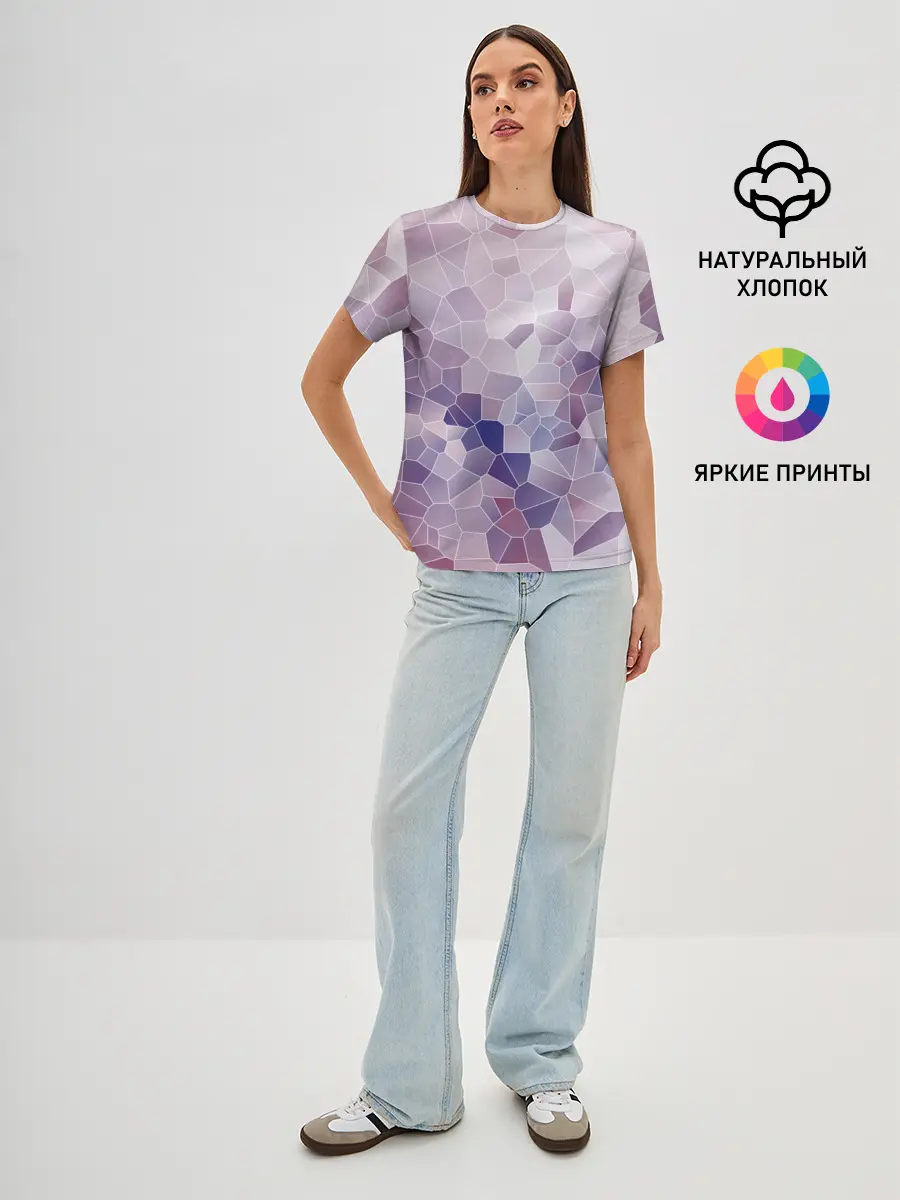 Женская базовая футболка / Узор Мозаика
