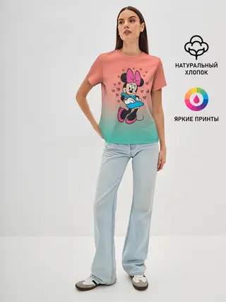 Женская базовая футболка / Минни Маус