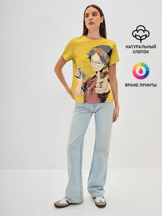 Женская базовая футболка / One Piece Luffy Луффи